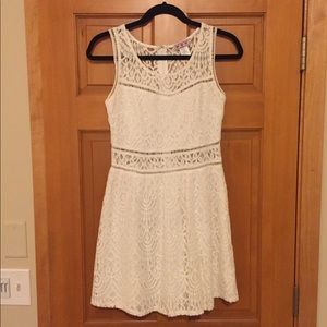 White Embellished Sleeveless Dress